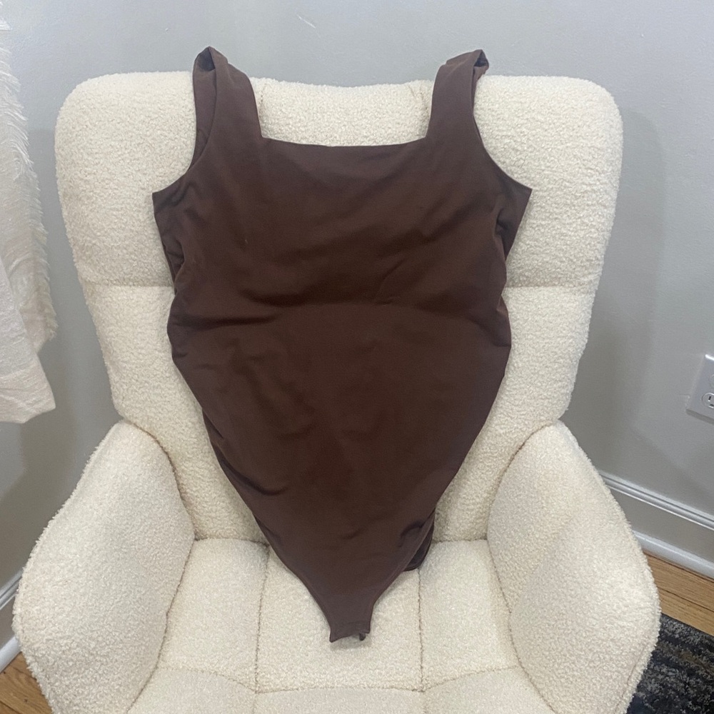 Brown Maternity Bodysuit